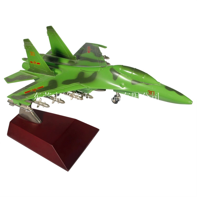 Die-Cast Alloy High Simulation Airplane Model J-10 Fighter Jet Model in 1/48 Scale with Landing Gear for High-End Gifts